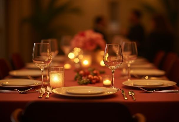 Elegant table setup for a private function